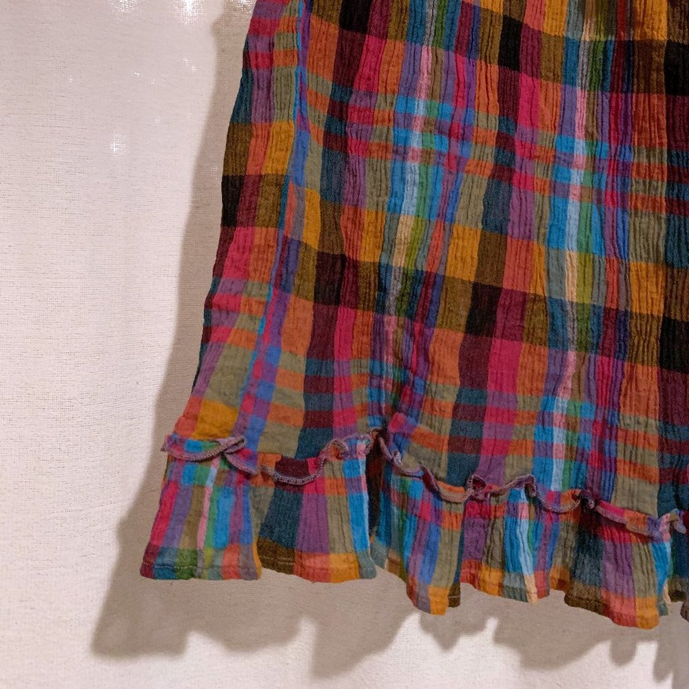 Jun & Ivy Colorful Boho Plaid Dress